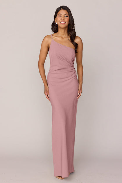 Jade Crepe Dress | Made To Order | Rose Quartz