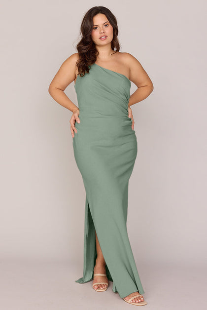 Jade Crepe Dress | Made To Order | Sage