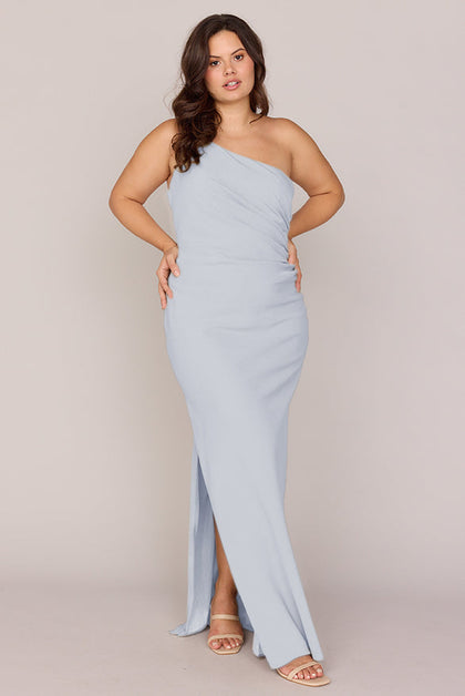 Jade Crepe Dress | Made To Order | Sky Blue