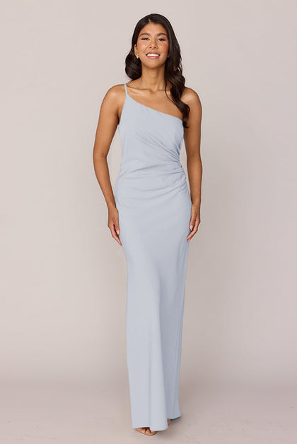Jade Crepe Dress | Made To Order | Sky Blue
