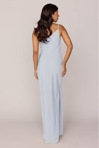 Jade Crepe Dress | Made To Order | Sky Blue