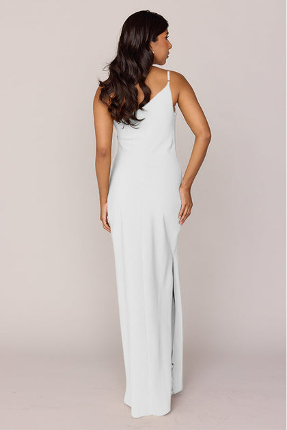 Jade Crepe Dress | Made To Order | White Pearl