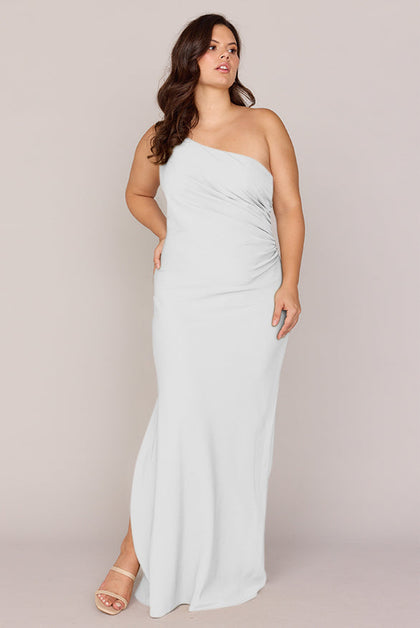 Jade Crepe Dress | Made To Order | White Pearl