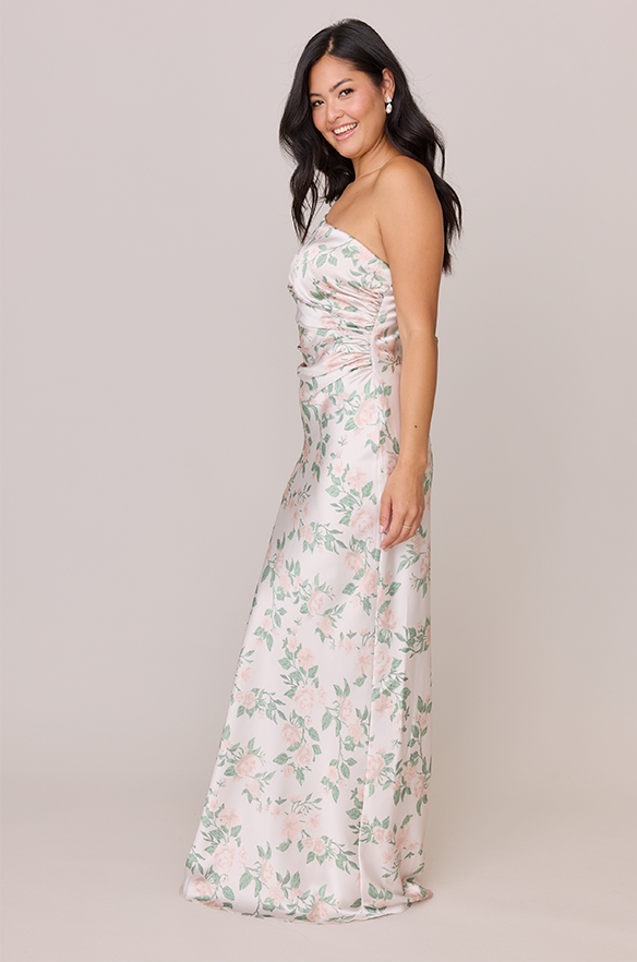 Jade Satin Floral Print Dress Jade Satin Floral Print Dress