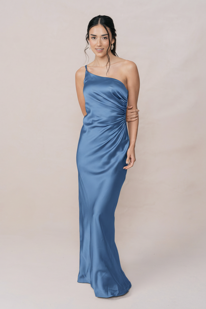 Jade Satin Dress | Made To Order | True Blue