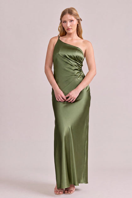 Jade Satin Dress | Made To Order | Fern