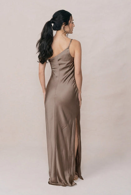 Jade Satin Dress | Made To Order | Truffle