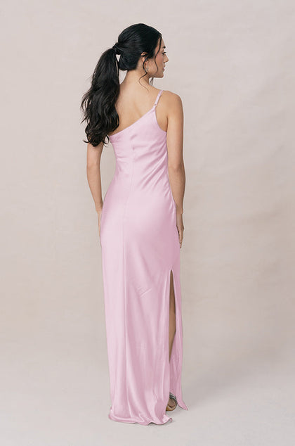 Jade Satin Dress | Made To Order | Baby Pink
