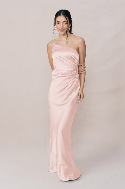 Jade Satin Dress | Made To Order | Blush