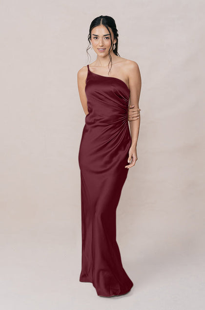 Jade Satin Dress | Made To Order | Cabernet