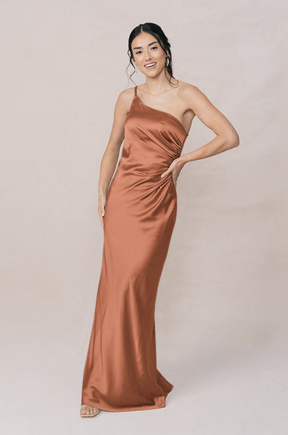 Jade Satin Dress | Made To Order | Copper