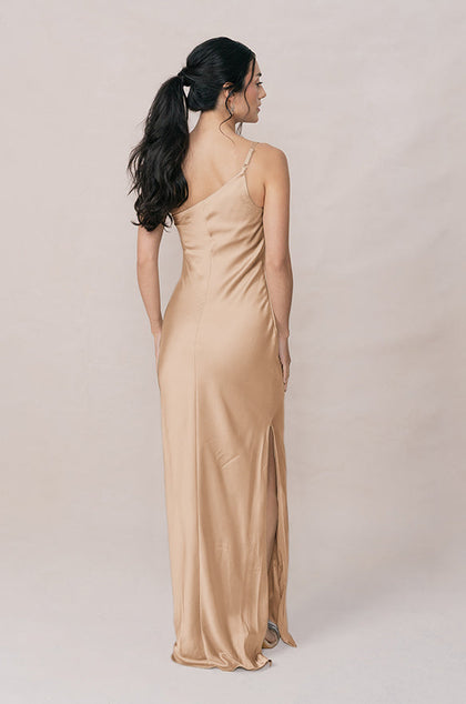 Jade Satin Dress | Made To Order | Honey Beige