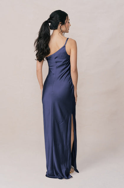 Jade Satin Dress | Made To Order | Indie Blue