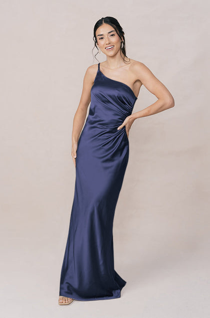 Jade Satin Dress | Made To Order | Indie Blue