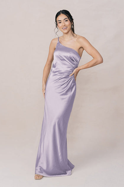 Jade Satin Dress | Made To Order | Light Lavender