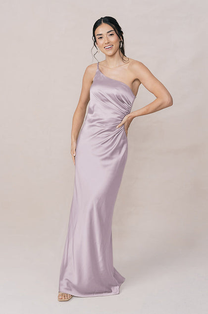 Jade Satin Dress | Made To Order | Lilac