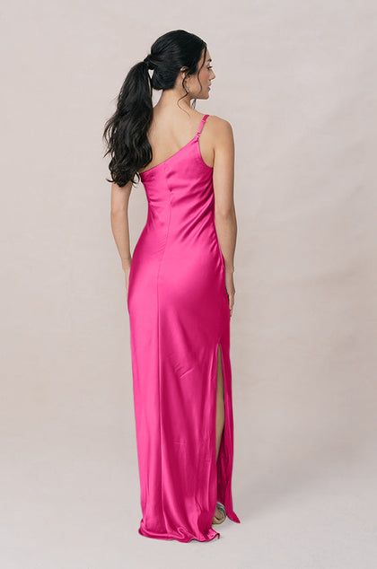 Jade Satin Dress | Made To Order | Malibu Pink