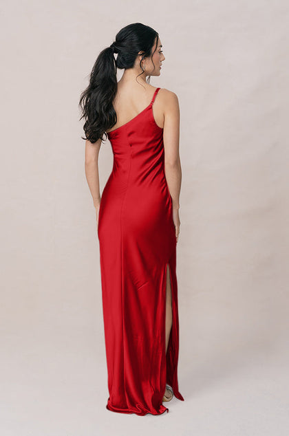 Jade Satin Dress | Made To Order | Poppy Red