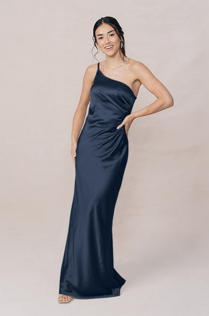Jade Satin Dress | Made To Order | Romantic Blue