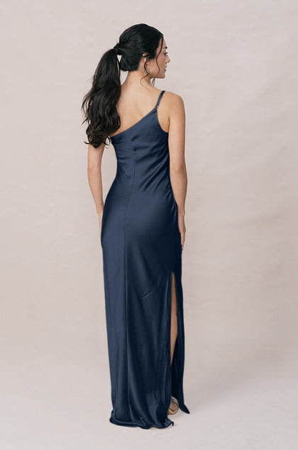 Jade Satin Dress | Made To Order | Romantic Blue