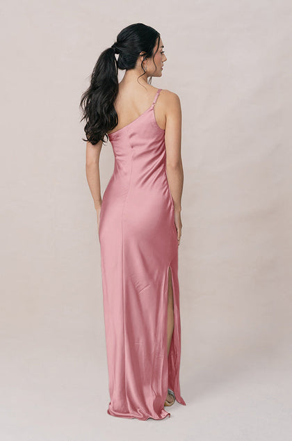 Jade Satin Dress | Made To Order | Rosette