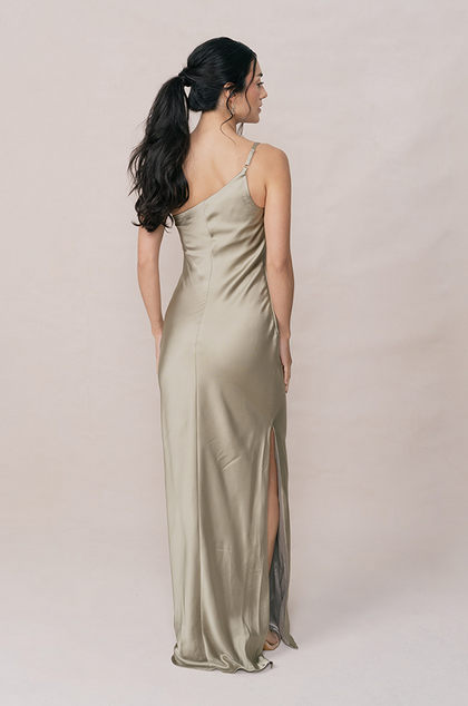 Jade Satin Dress | Made To Order | Sage