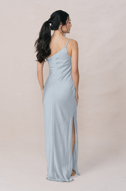 Jade Satin Dress | Made To Order | Sky Blue