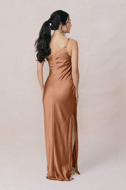 Jade Satin Dress | Made To Order | Toffee