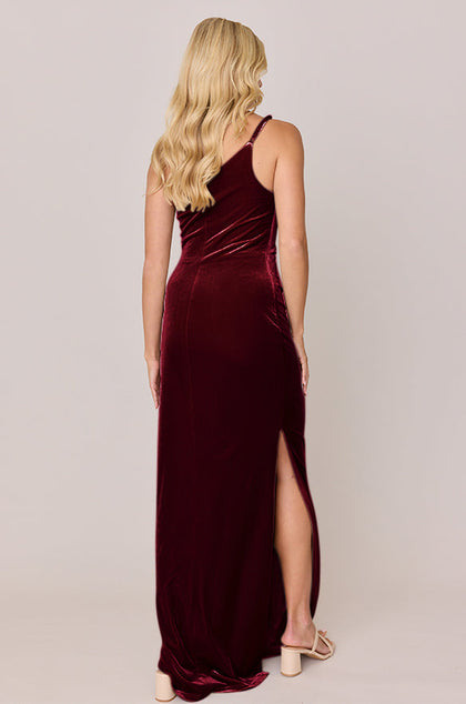 Jade Velvet Dress | Made To Order | Burgundy