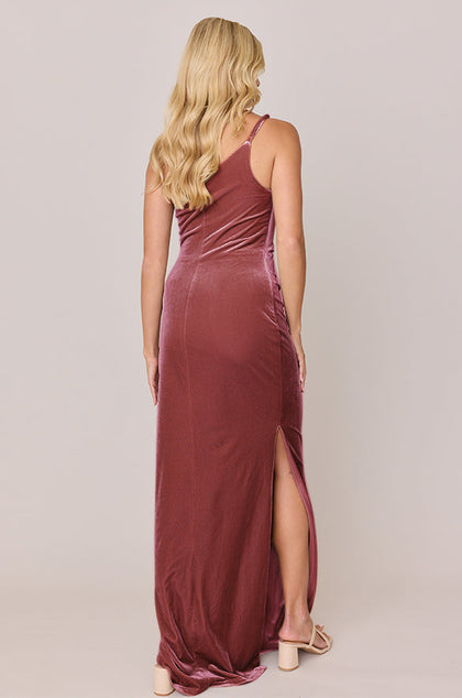 Jade Velvet Dress | Made To Order | Dusty Rose