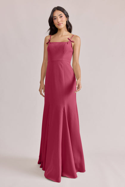 Jolie Crepe Dress | Made To Order | Berry