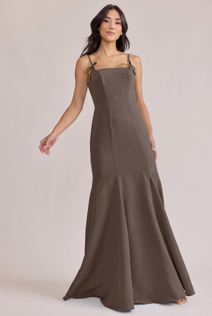 Jolie Crepe Dress | Made To Order | Espresso