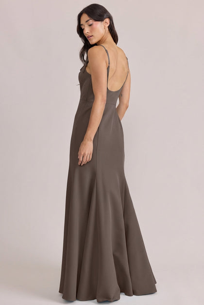 Jolie Crepe Dress | Made To Order | Espresso