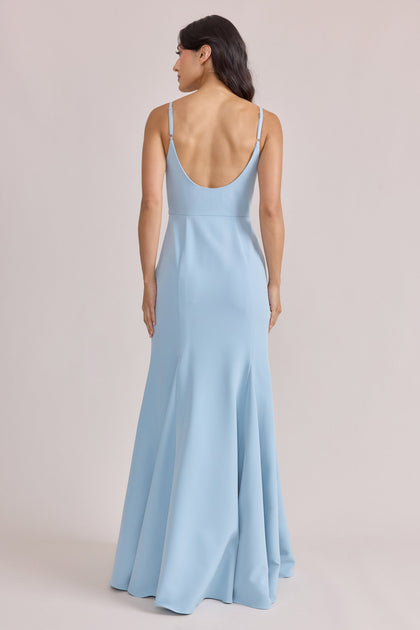 Jolie Crepe Dress | Made To Order | Light Blue
