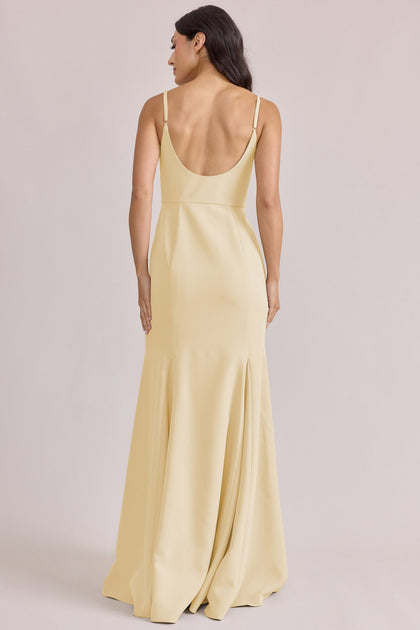 Jolie Crepe Dress | Made To Order | Pale Yellow