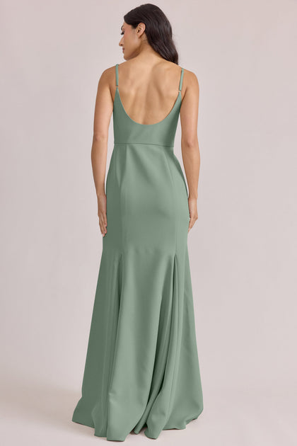 Jolie Crepe Dress | Made To Order | Sage