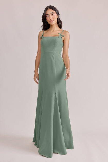 Jolie Crepe Dress | Made To Order | Sage