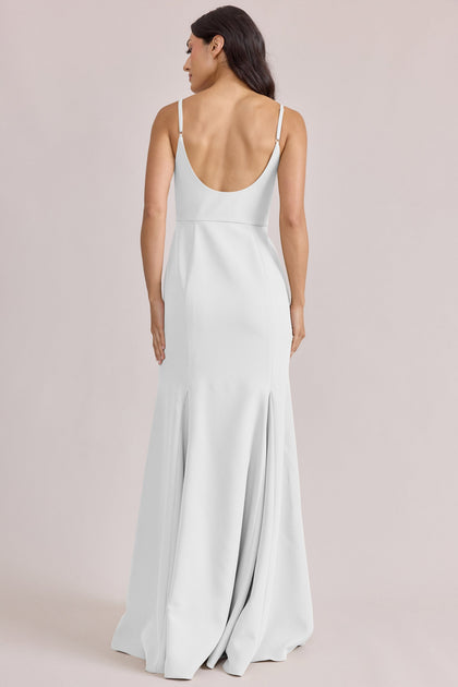 Jolie Crepe Dress | Made To Order | White Pearl