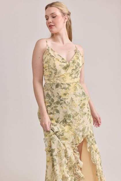 Jules Chiffon Dress | Made To Order | Pale Yellow