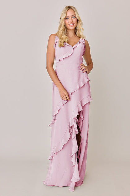Jules Chiffon Dress | Made To Order | Baby Pink