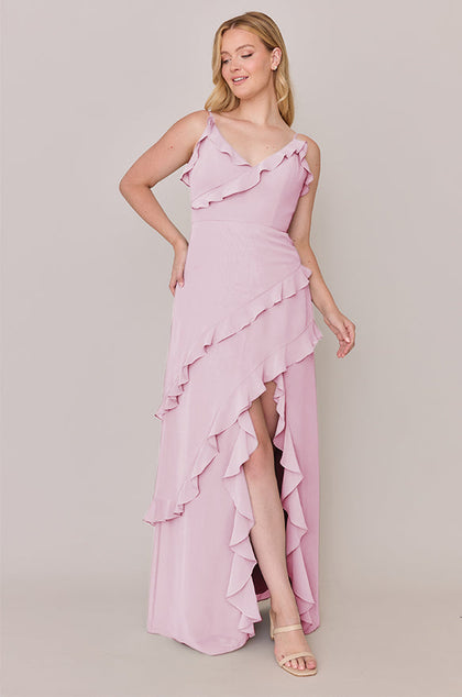 Jules Chiffon Dress | Made To Order | Baby Pink