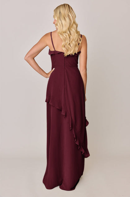 Jules Chiffon Dress | Made To Order | Cabernet