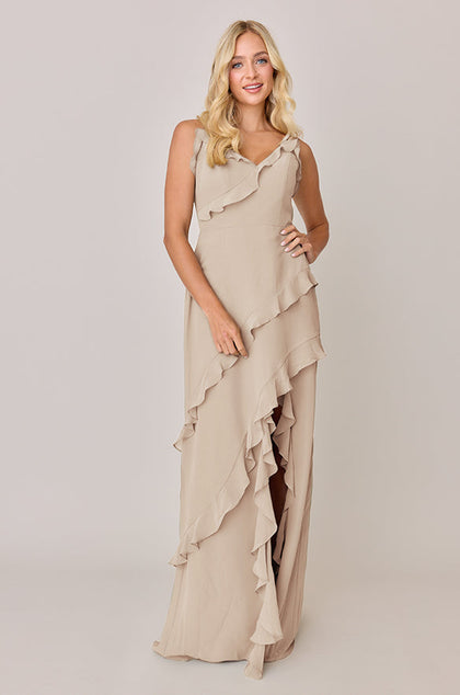 Jules Chiffon Dress | Made To Order | Champagne