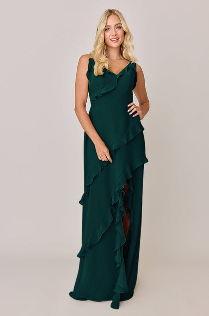 Jules Chiffon Dress | Made To Order | Classic Emerald