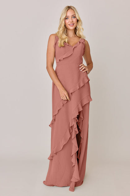 Jules Chiffon Dress | Made To Order | Desert Rose