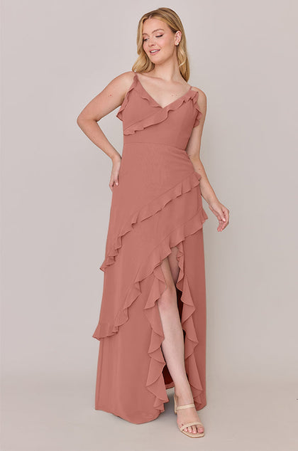 Jules Chiffon Dress | Made To Order | Desert Rose