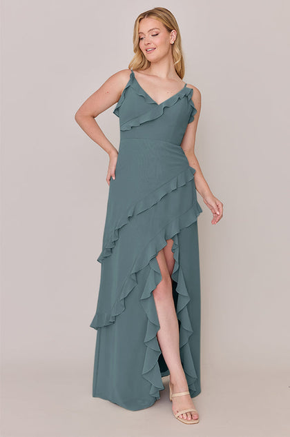 Jules Chiffon Dress | Made To Order | Eucalyptus
