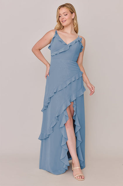 Jules Chiffon Dress | Made To Order | French Blue