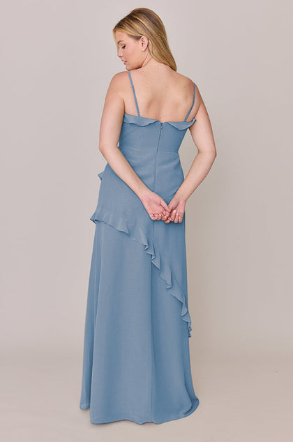 Jules Chiffon Dress | Made To Order | French Blue
