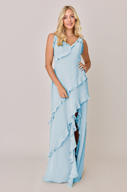 Jules Chiffon Dress | Made To Order | Light Blue